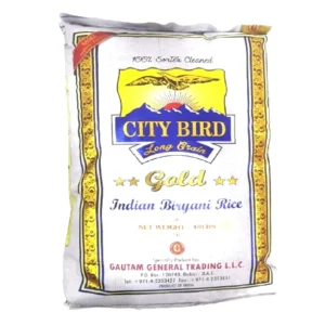 city bird gold long grain premium biryani rice, 35 kg bag – 100% sortex cleaned